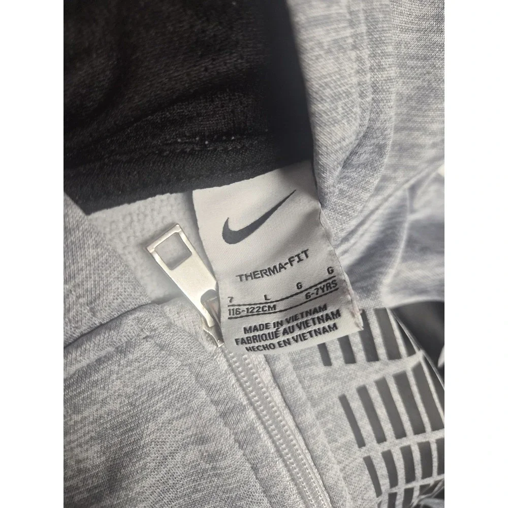 Nike Dri-Fit Boys Zip-Up Hooded Jacket Size 7/L 6-7 Year Olds